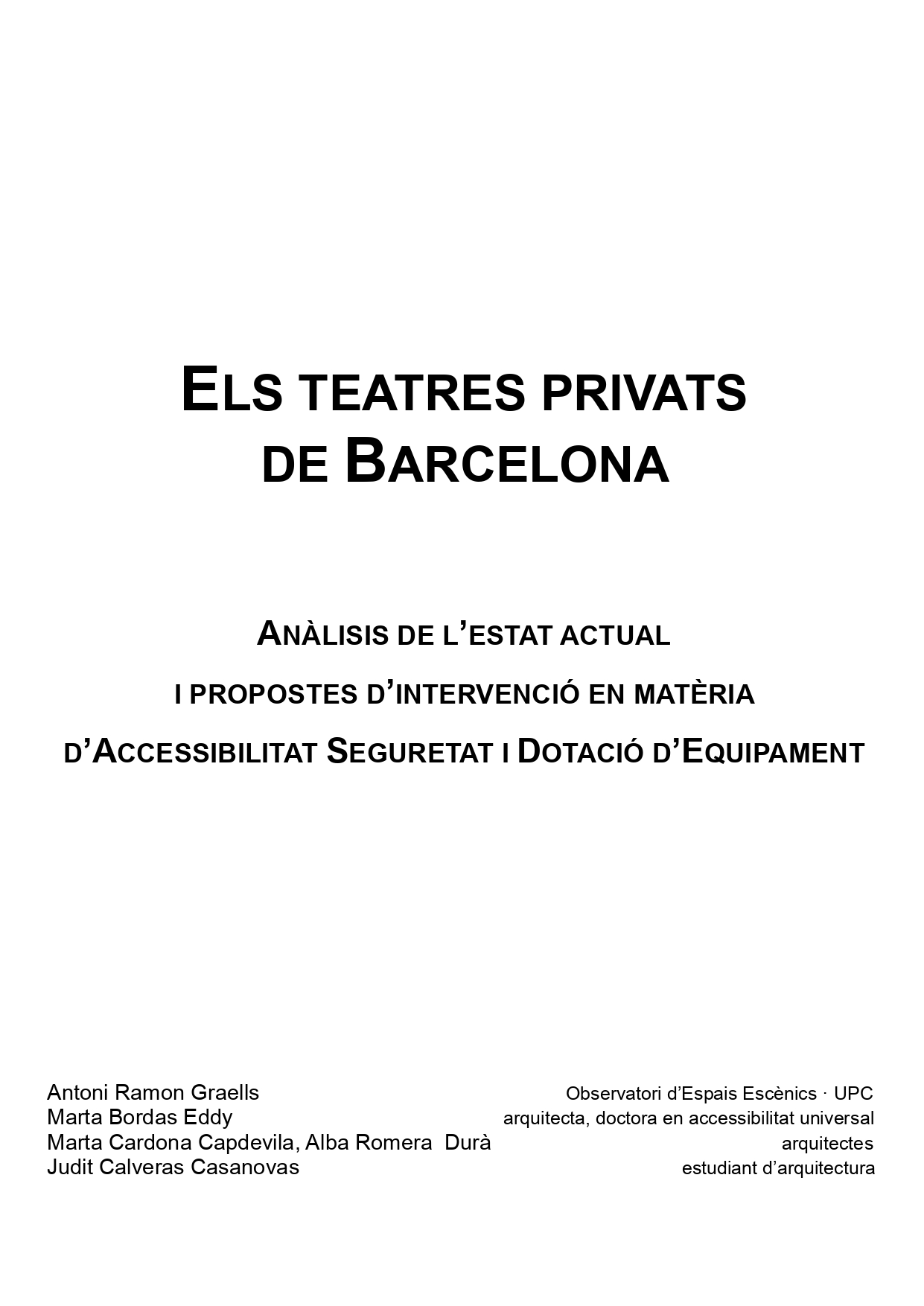 Los teatros privados de Barcelona